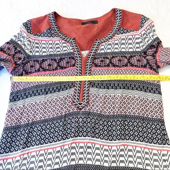 THML Faux Suede Trim Long Sleeve Top - Small - Picture 7 of 11